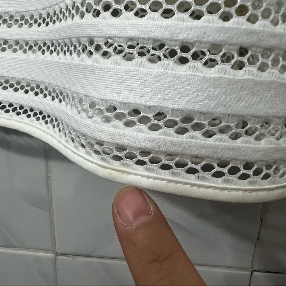 J.Crew 6 White A-Line Lace Eyelet Coastal Preppy Old Money Boho Above Knee Skirt - Picture 9 of 13